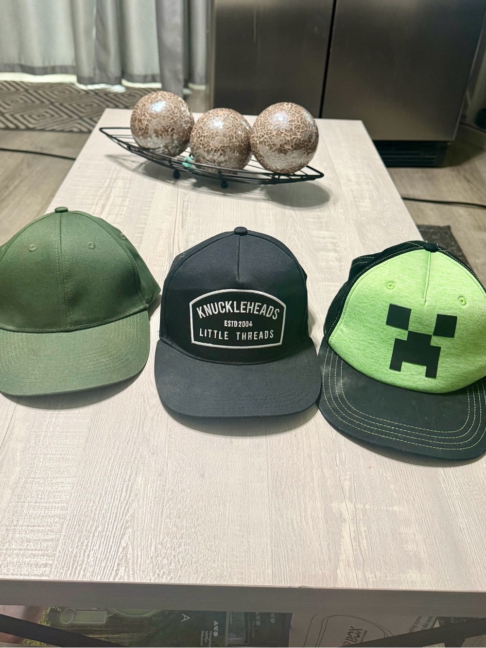 Knuckleheads Black Kids Trucker Hat , Minecraft, and green hat